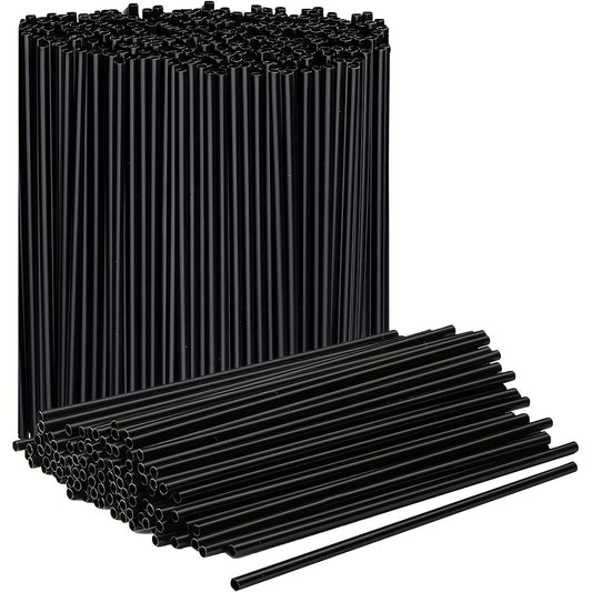 1000-Pack 5 Inch Black Plastic Coffee & Cocktail Mixing Straws - Durable Beverage Stir Sticks for Home, Cafes, Bars, Restaurants - High-Quality Stirring Sticks for Coffee, Tea, Cocktails, Smoothies, Kitchen Accessories | Uniform Appearance | Bulk Packagi